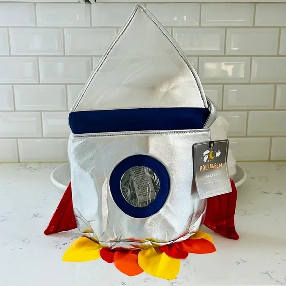 Pottery Barn Kids Rocket Ship Puffy Treat Bag - Picture 2 of 10